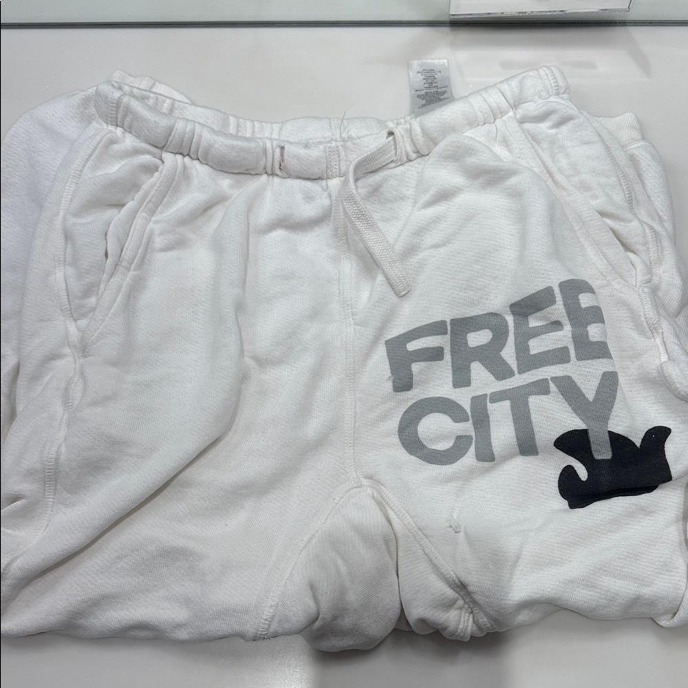freecity Kids White and Gray Sweatpants